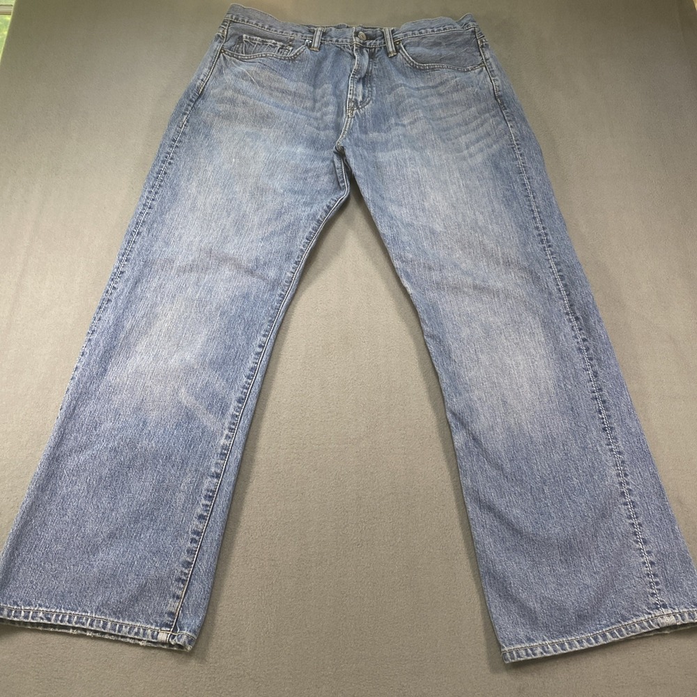 Gap 1969 Mens Jeans Loose 34x32 Light Wash Wide Leg Blue